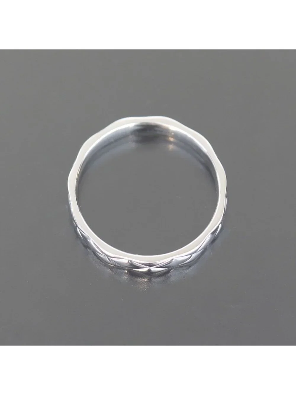 Chanel Quilted Ring Silver